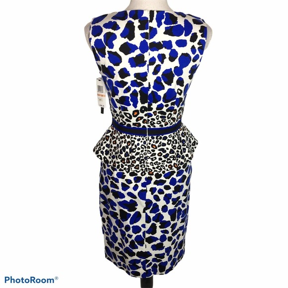 David Meister Animal Print Peplum Dress Size‎ 2 - Picture 6 of 11